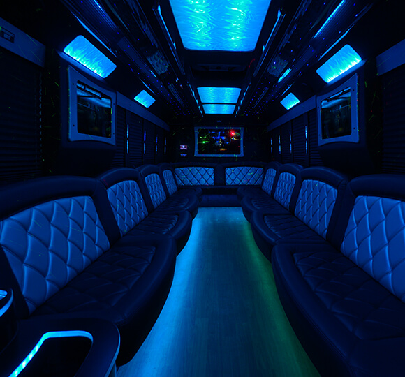 blue party bus