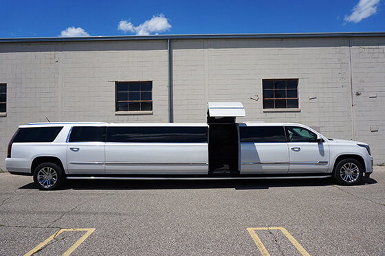 strobe lighting in a limo