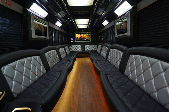 hardwood floor in a bus