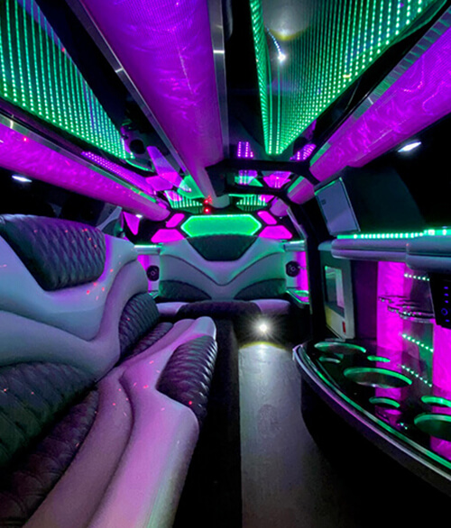 deluxe features in a limo